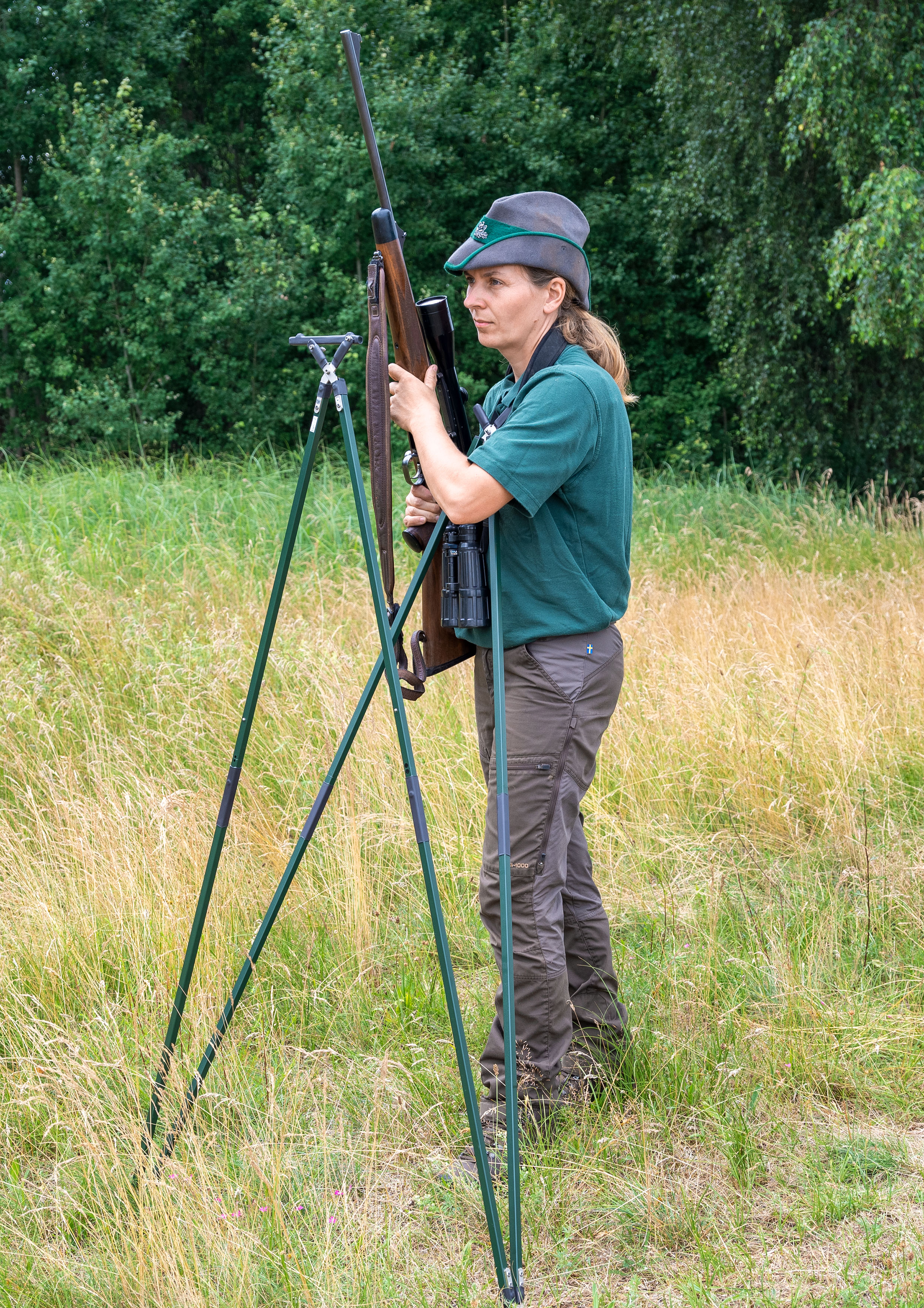 bestik Schießstock Handling Aufstellen der Waffe