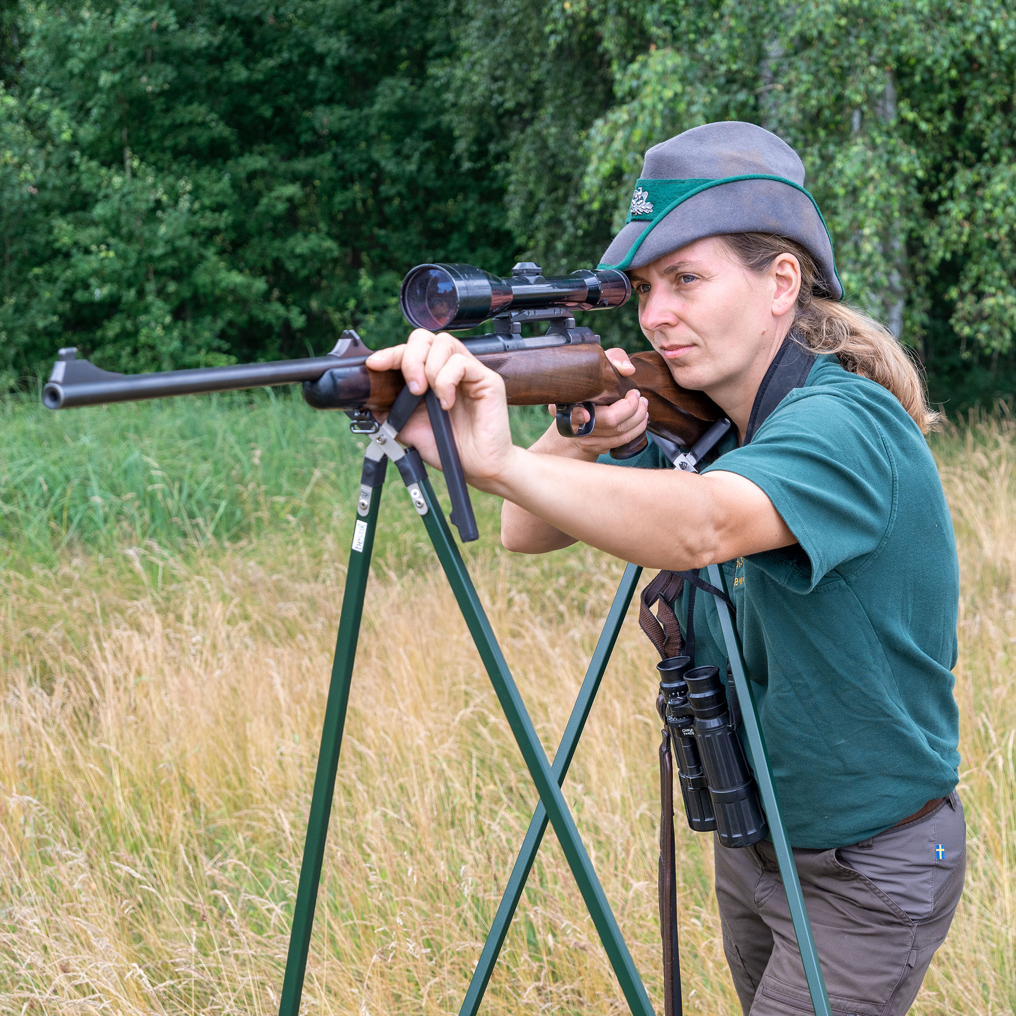 bestik Schießstock Handling Aufstellen der Waffe